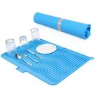 Tapete de secagem de pratos QiMH 61x43cm de silicone antiderrapante resistente ao calor