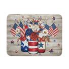 Tapete de secagem de pratos Sphragiyn Patriotic Floral 45,7x60,9cm