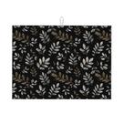 Tapete de secagem de pratos SUPLUCHOM Boho Black Leaf Pattern 45x60cm