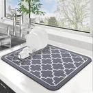 Tapete de secagem de pratos WISELIFE Super Absorbent 38x45cm Cinza