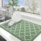 Tapete de secagem de pratos WISELIFE Super Absorbent Large Green 40x60cm Tapete de secagem de pratos WISELIFE Super Absorbent Large Green 40x60cm