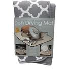 Tapete De Secagem Para Louças Dish Drying Mat Cinza e Branco Importado
