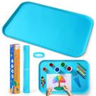 Tapete de Silicone ATmini para Crianças - 60x40cm - Antiderrapante - Azul