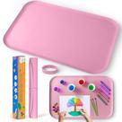 Tapete de Silicone ATmini para Desenho Infantil - 60x40cm (Rosa)