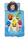 Tapete de Soneca Infantil Baby Shark com Travesseiro e Cobertor Removíveis