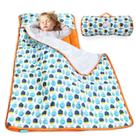 Tapete de soneca infantil Biloban 127x53cm com padrão de peixe com cobertor