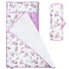 Tapete de soneca infantil Moonsea Floral com travesseiro e cobertor de lã