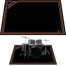 Tapete de tambor Qintan Drum Mat Non-Slip Grip 140 x 160 cm laranja e cinza Tapete de tambor Qintan Drum Mat Non-Slip Grip 140 x 160 cm laranja e cinza