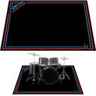 Tapete de tambor Qintan Drum Mat Non-Slip Grip 140 x 160 cm vermelho e azul Tapete de tambor Qintan Drum Mat Non-Slip Grip 140 x 160 cm vermelho e azul