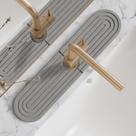 Tapete de torneira eormoe Kitchen Diatomite Splash Guard cinza claro