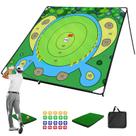 Tapete de treinamento portátil Golf Chipping Game SJEhome 178x178cm