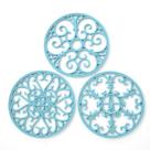 Tapete de trivet Colinda Silicone Antiderrapante Resistente ao Calor Turquesa