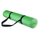 Tapete de Yoga Fitvids Antiderrapante de 6mm com Almofada para Joelhos e Alça Verde