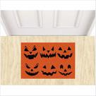 Tapete decoração de halloween medida porta abóbora com laranja, Tapete decoração de halloween medida porta abóbora com laranja,