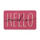 Tapete decorativo Artoid Mode Pink Hello Sunshine Summer, alfombra de piso de bajo perfil para interior y exterior 17 x 29 pulgadas