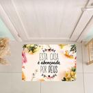 Tapete Decorativo para Porta Abençoada por Deus - 40x60cm Tapete Decorativo para Porta Abençoada por Deus - 40x60cm