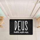 Tapete Decorativo para Porta Deus Habita Nesta Casa - 40x60cm Tapete Decorativo para Porta Deus Habita Nesta Casa - 40x60cm