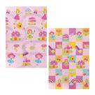 Tapete Dobrável Dupla Face 120 x 180 cm Fadinha Rosa - Buba