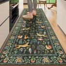 Tapete DUKINO 2 x 6 pés lavável Kitchen Runner Hallway preto
