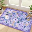 Tapete DUKINO Floral Purple 60x90cm para entrada, cozinha, quarto