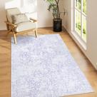 Tapete DUKINO lavável boho roxo 90x150cm para sala de estar