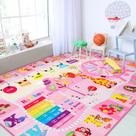 Tapete educacional infantil Chicrug, 122 x 183 cm, sala de jogos antiderrapante