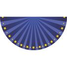 Tapete Em Lona Decorativo Meia Lua Circo Azul Menino