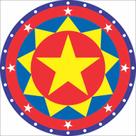 Tapete em Lona Redondo Circo Estrelas