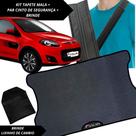 Tapete Emborrachado Porta Malas Palio 2015 a 2023 + 2 Capas Cinto Segurança Acessório Carro Perfeito
