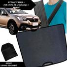 Tapete Emborrachado Porta Malas Sandero 2021 a 2025 + 2 Capas Cinto Segurança Acessório Automotivo