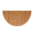 Tapete Entrada Capacho Fibra de Coco Natural Lisa Meia Lua Antiderrapante 60x33cm
