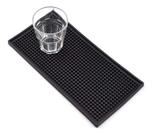 Tapete Escorredor Louças Talheres Bar Preto Pequeno 30x15cm