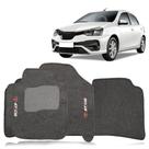 Tapete Etios Hatch Sedan 2012 a 2021 Grafite Jogo 3 Peças Carpete Automotivo