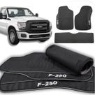 Tapete F250 Cabine Dupla 2003 a 2011 3 Peças Com Traseiro Inteiriço Borracha