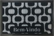 Tapete Fenice 59x39cm Ipanema Preto/Branco