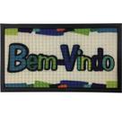 Tapete Fenice Com Borda 70x40cm Estampado Bem Vindo