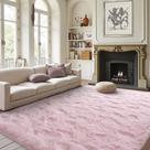 Tapete Finrec Pink Fluffy Shag 120x180cm para quarto e sala de estar