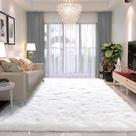 Tapete fofo Awaytail 240x300cm para sala de estar branco