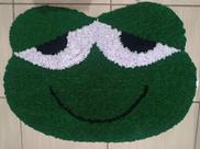 Tapete frufru sapo 1m x 80cm - etc e tal artesanato Tapete frufru sapo 1m x 80cm - etc e tal artesanato