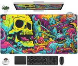 Tapete Gamer DKPXFG Skull 80x40 cm Antiderrapante XXL