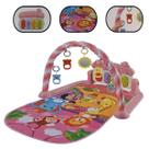 Tapete Ginásio Musical Para Bebê Menina Piano Floresta Rosa
