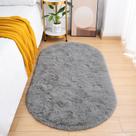 Tapete Goideal Fluffy Bedroom Small Oval Grey Shag 80 cm x 160 cm Tapete Goideal Fluffy Bedroom Small Oval Grey Shag 80 cm x 160 cm