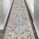 Tapete Hallway Runner Pauwer Boho lavável 80 cm x 427 cm