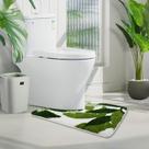 Tapete higiênico Baahrnom verde tufado 60x50cm em forma de U antiderrapante