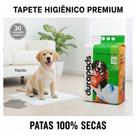 Tapete Higiênico Cães Patas Secas Não Vaza Gel Super Absorvente 30 Unidades 60x60cm