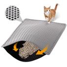 Tapete higiênico para gatos ondware 117 x 66 cm impermeável cinza