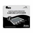 Tapete Higiênico Petz Carvão Ativado para Cães 30 Unidades