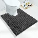 Tapete higiênico Yimobra em forma de U Chenille 60x50cm cinza escuro