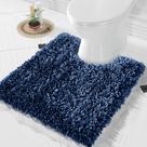 Tapete higiênico Yimobra em forma de U Chenille lavável 60x50cm azul marinho