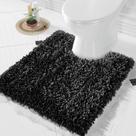 Tapete higiênico Yimobra em forma de U Chenille lavável preto 60x50cm